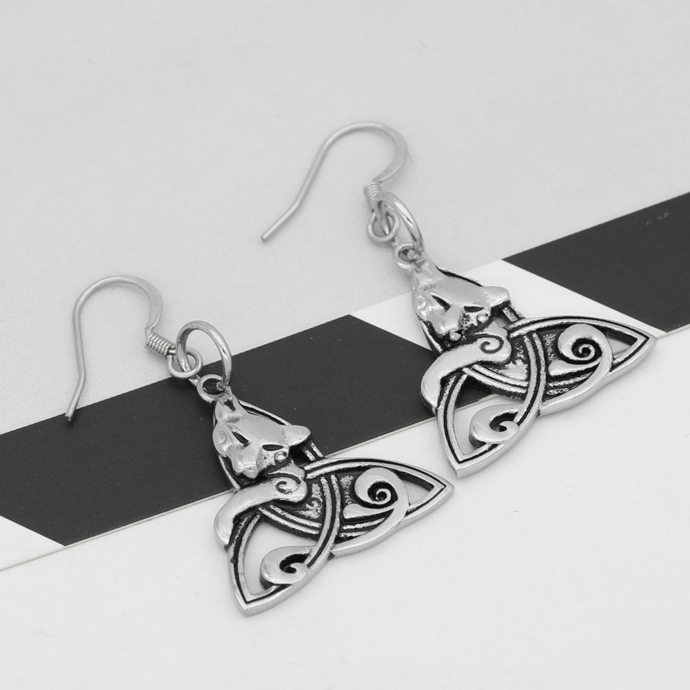 Boucles d'oreilles Loup Nordique