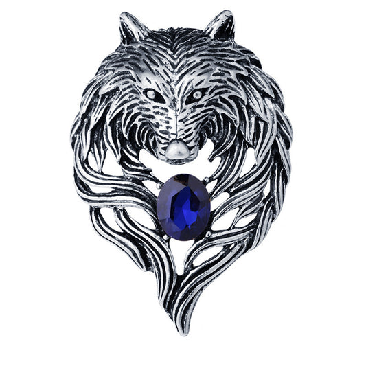 Broche tête de loup 






