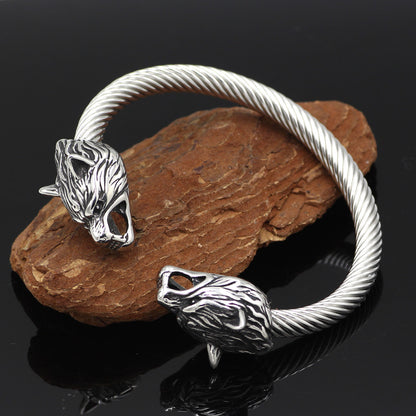 bracelet  viking loup de garde 