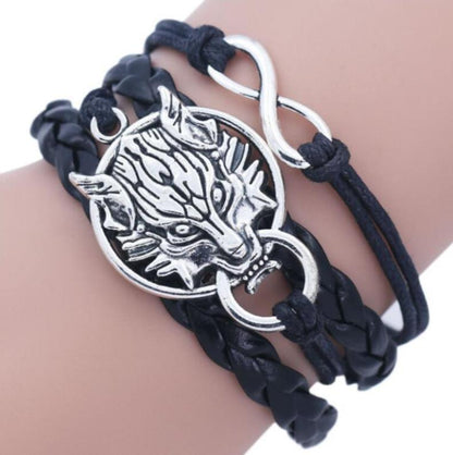 Bracelet Loup Symbole Infini