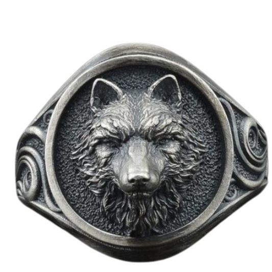 Bague Loup Totem (Acier)