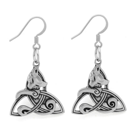 Boucles d'oreilles Loup Triangle Nordique